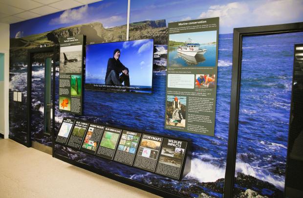 A photograph of an exhibit at entrance of the Portrush Coastal Zone.