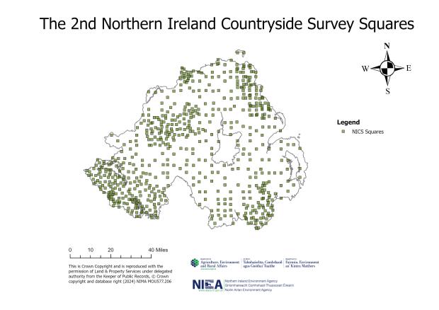 Map of the 2nd NICS Survey Squares