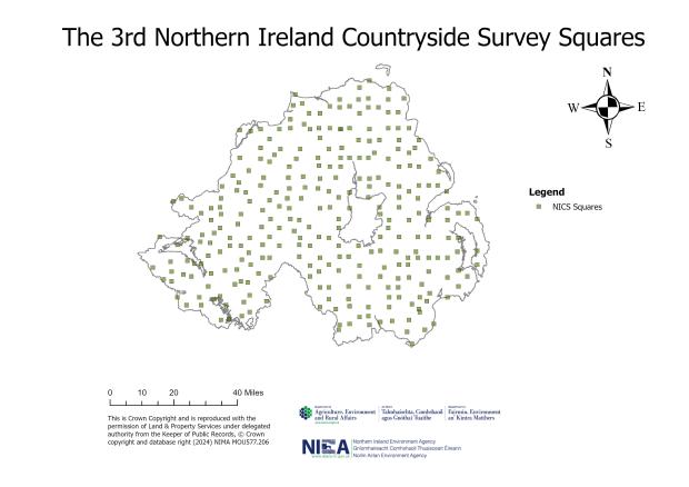 Map of the 3rd NICS Survey Squares