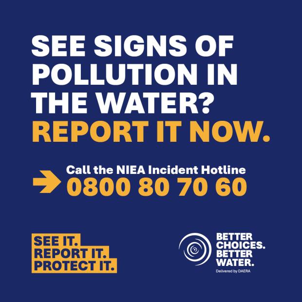See signs of pollution in the water? - report it now!